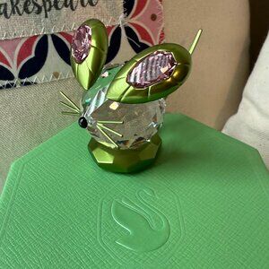 NIB SWAROVSKI Crystal Mouse Dulcis Green